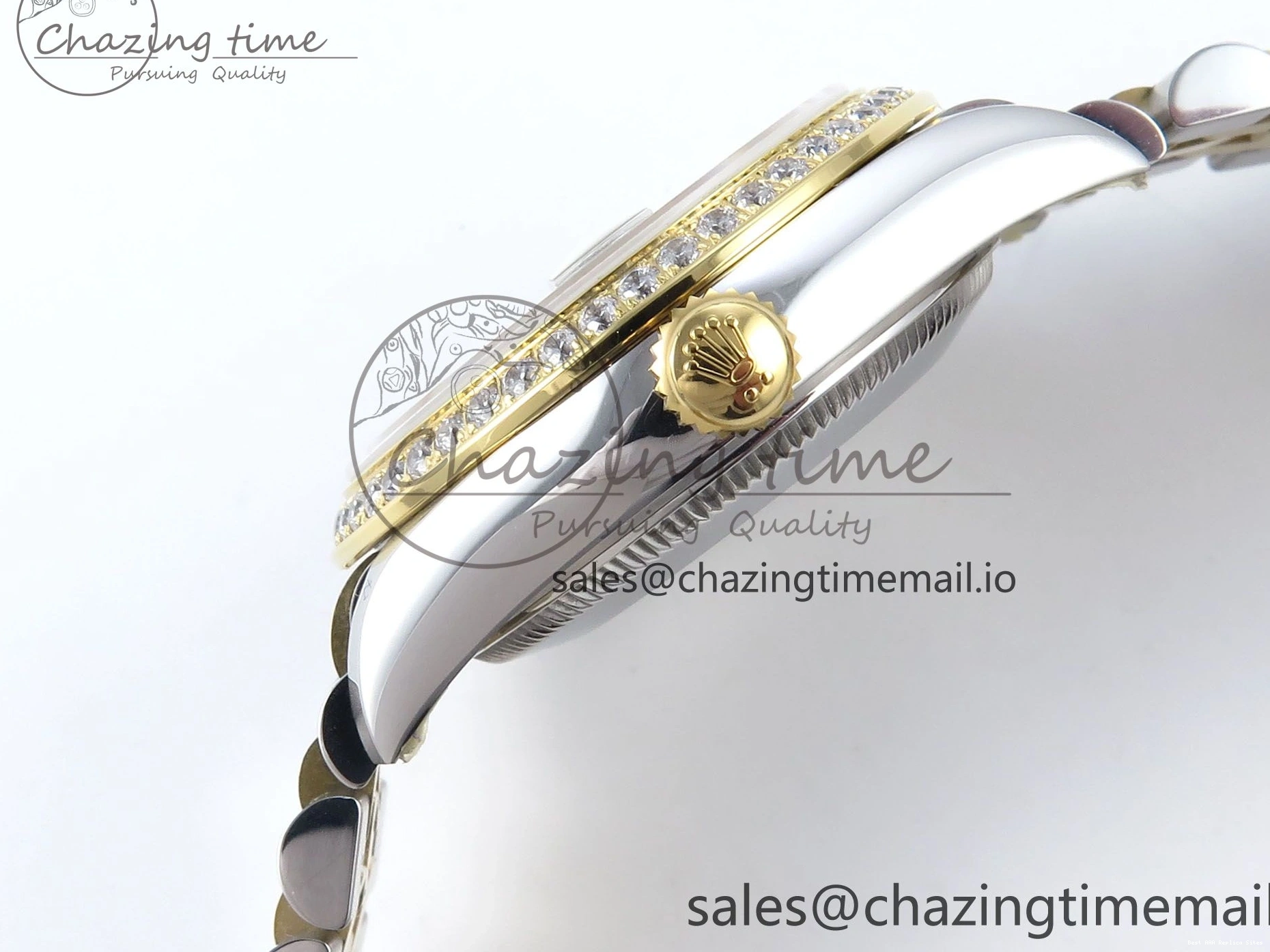 Good Copy Rolex Watches Jubilee Diamonds ETA Roman Dial 278383RBR MoistureWicking ARF SS Bracelet 904L DateJust Best 31 1:1 Bezel on White Edition Steel 407 YG 0108